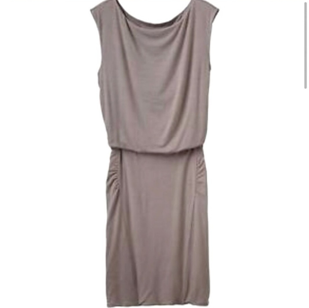 ATHLETA Westwood Micro Stripe Ruched Dress sz XS